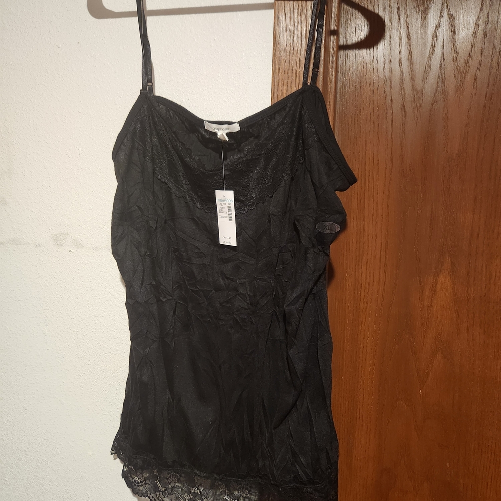 BNWT Maurices Black Lace Trim Camisole Size XL